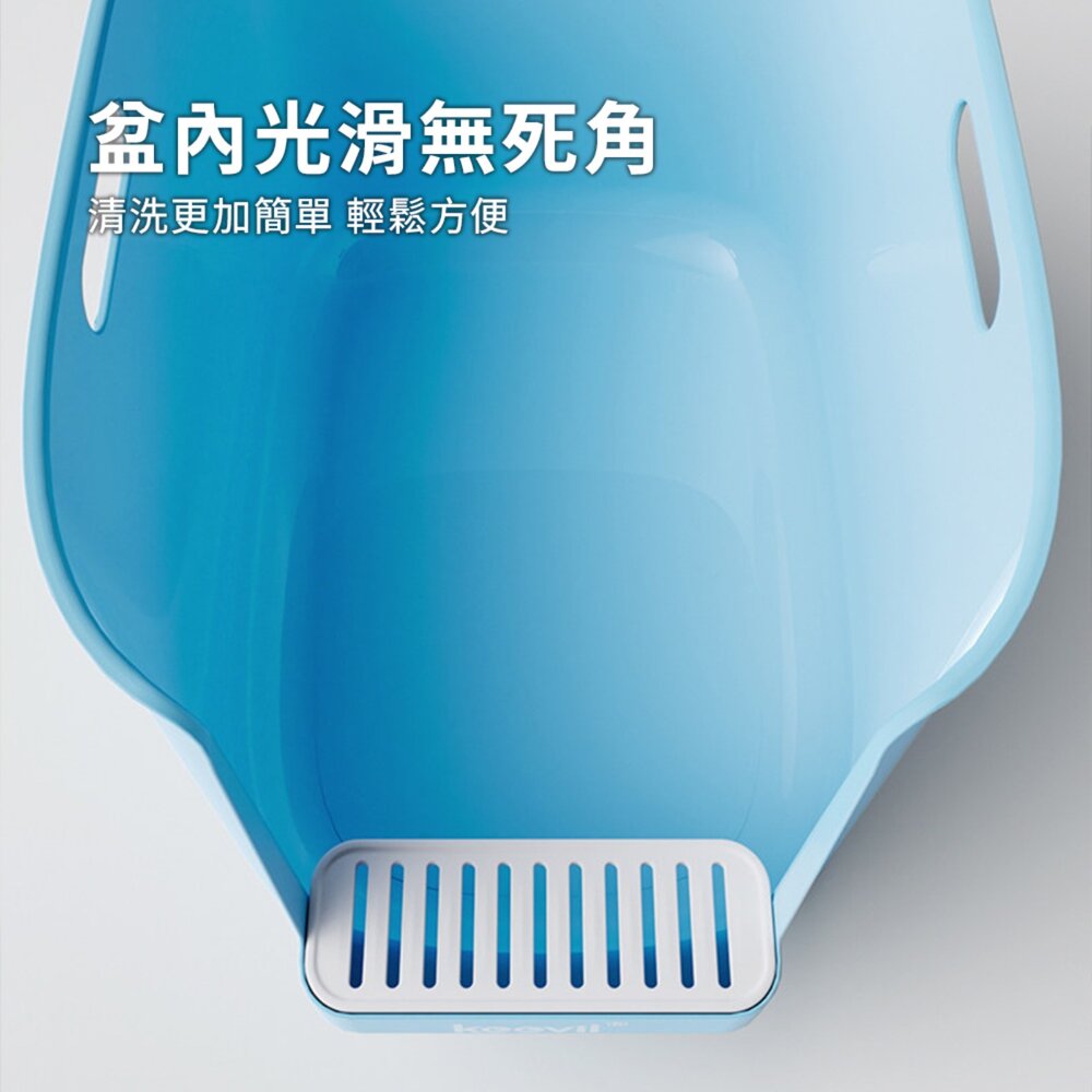 貝果增高半開貓砂盆 紫芋金檸