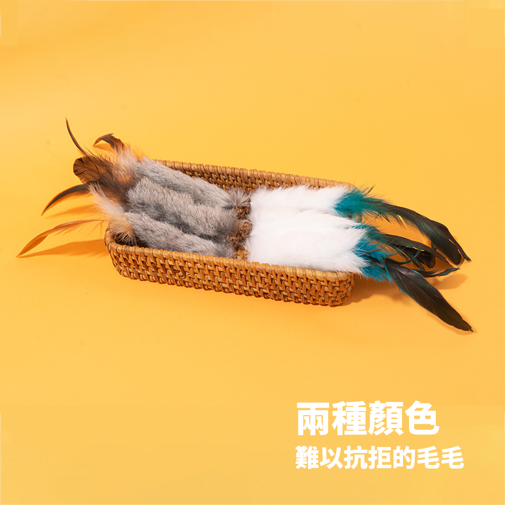 AHWOO 兔毛蟲癭果咬咬貓玩具