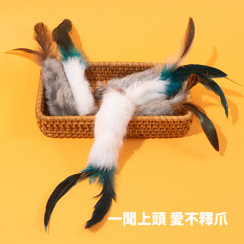 AHWOO 兔毛蟲癭果咬咬貓玩具