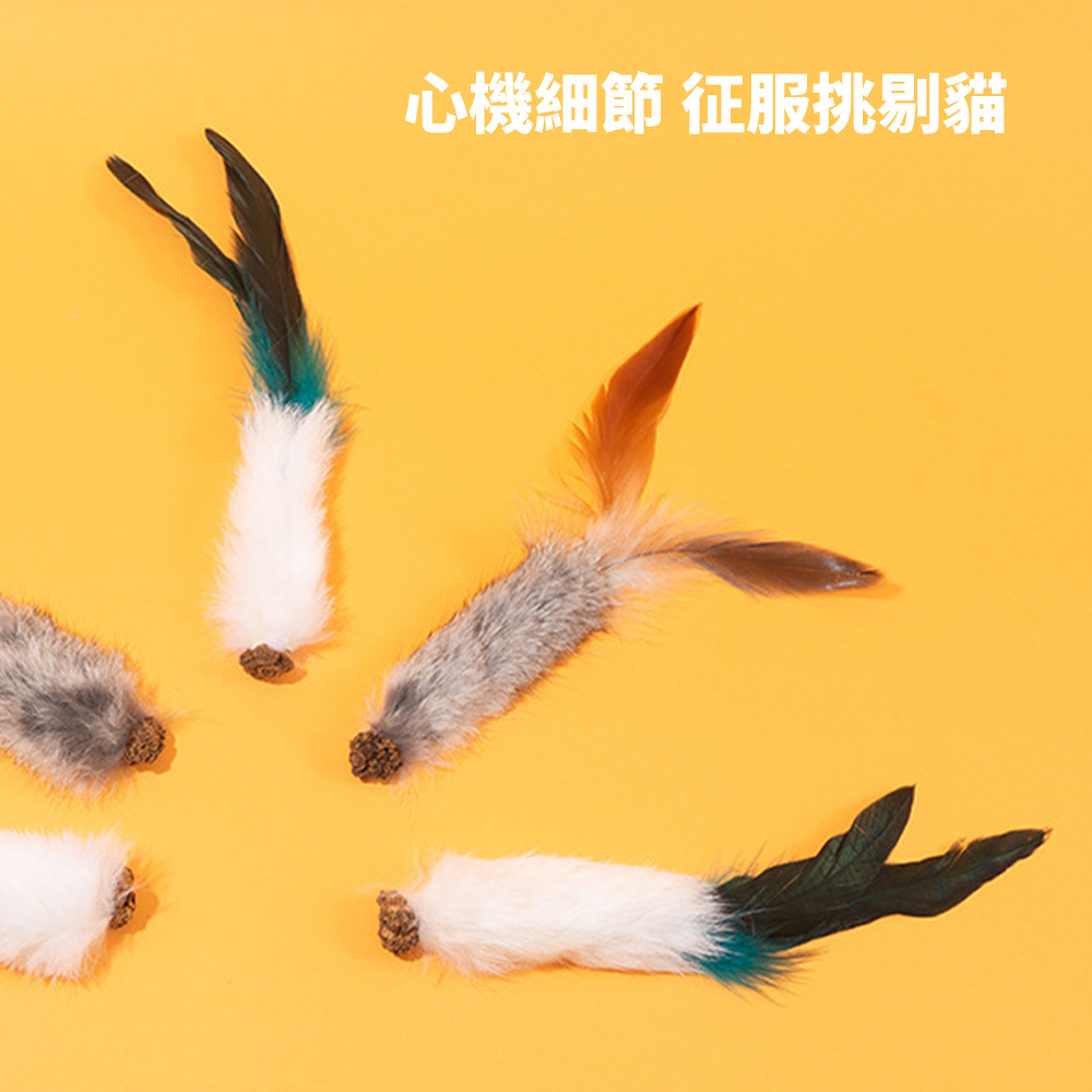 AHWOO 兔毛蟲癭果咬咬貓玩具