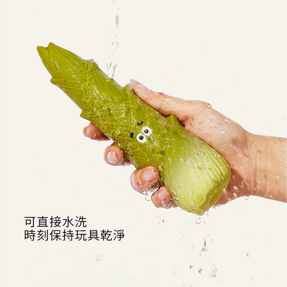 剖一半菜乳膠發聲玩具 甘蔗