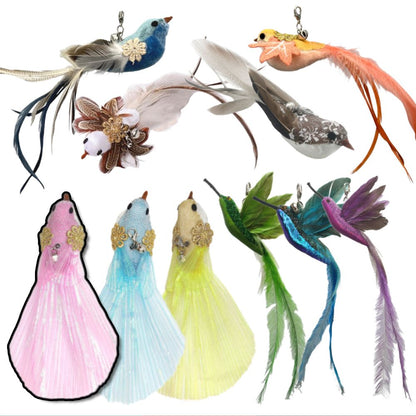 HF 逗貓棒替換頭 鳥類 (多款) 逗貓棒替換頭 仿真鳥 昆蟲 替換頭 羽毛逗貓棒 小鳥逗貓棒