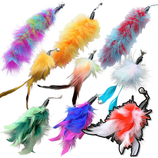 NeeBoo 彩色羽毛逗貓棒替換頭