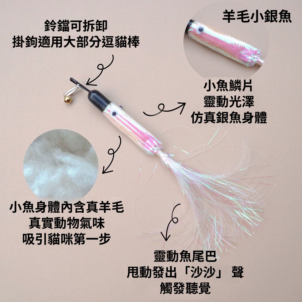 NeeBoo 海底生物逗貓棒替換頭