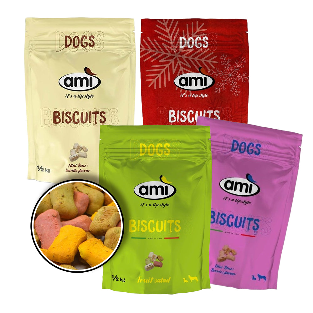 AMI阿米狗  純素餅乾 香草 莓果 蘋果肉桂 寵物