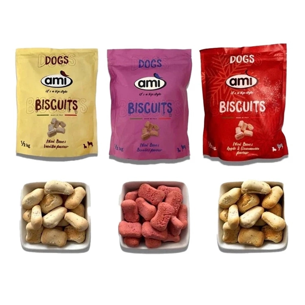 AMI阿米狗  純素餅乾 香草 莓果 蘋果肉桂 寵物