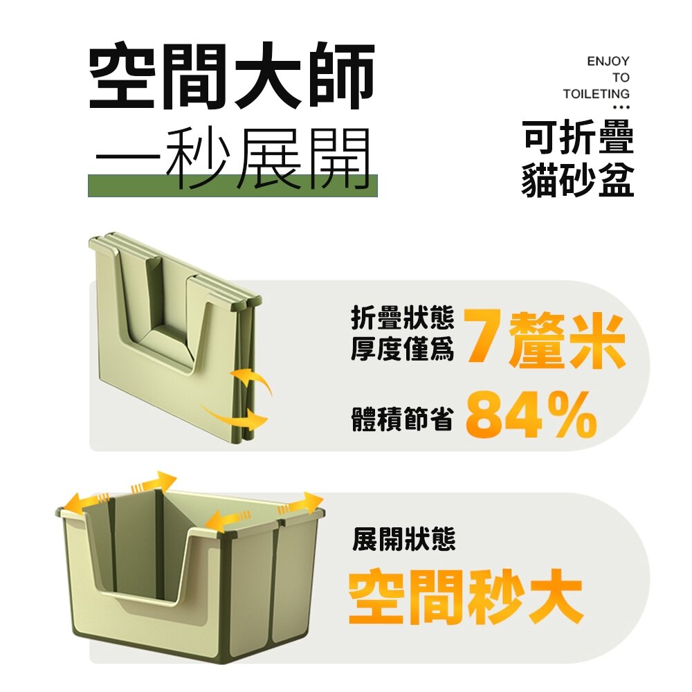 YK  折疊式貓砂盆