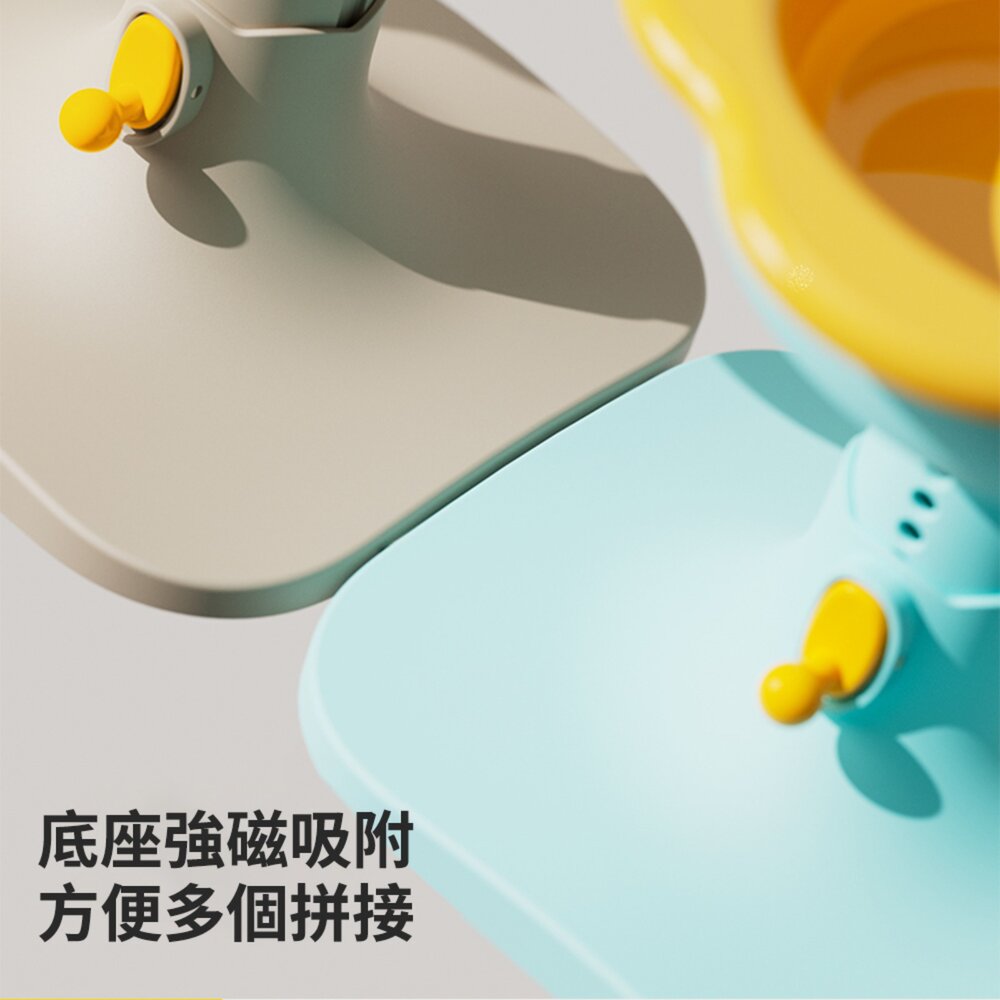 花朵升降陶瓷碗組 蛋奶黃+派爾藍
