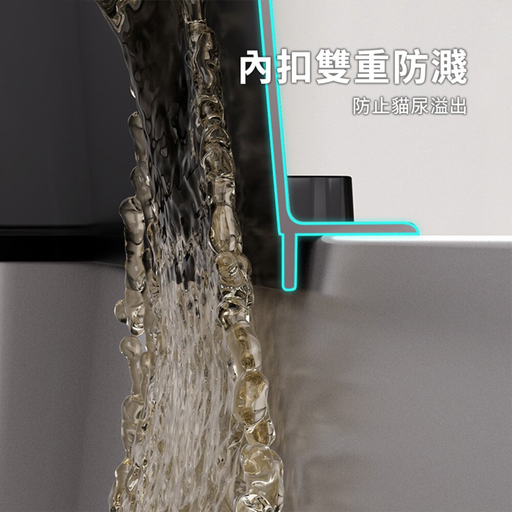 前開口塑膠貓砂盆 黑底蓋
