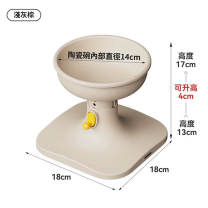 可調節式升降碗架 淺灰棕